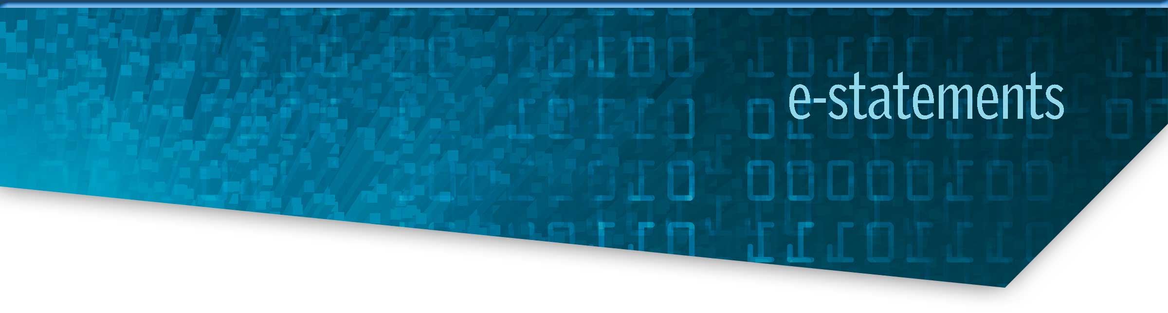 blue digital board with e-statement title