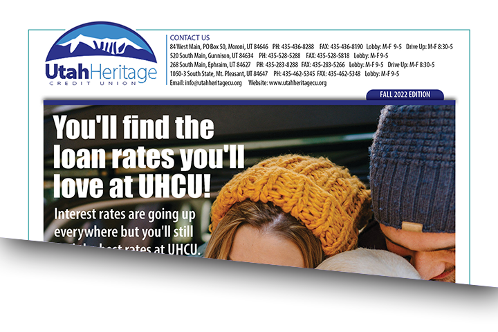 Utah Heritage Credit Union News includes double points for VISA purchases, rates on car loans and more!
