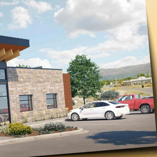 Architect drawing of new Mt. Pleasant Branch